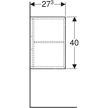 Element boczny iCon 37 cm x 40 cm x 27,3 cm, Biały / Lakierowany na wysoki połysk
