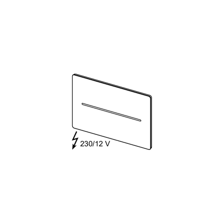 Płytka maskująca TECE solid, chrom połysk 230 V