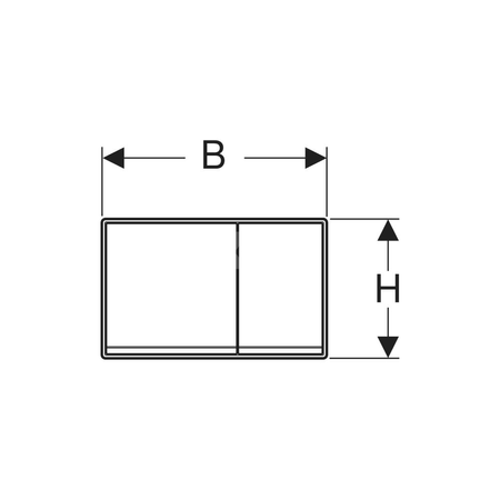 Zestaw elementów dystansowych Geberit do przycisku uruchamiającego Omega60, prostokątny (2 szt.)