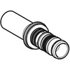Złączka GEBERIT Mepla przejściowa Mepla/Mapress, Cu, 26 mm x 22 mm (końcówka wciskowa x końcówka wsuwana) z uszczelką