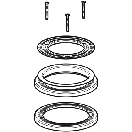 Kołnierz mocujący do wpustu Geberit do natrysków d90