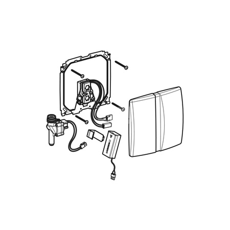 Płytka przykrywająca Geberit z cynkowego odlewu ciśnieniowego: Chrom matowy