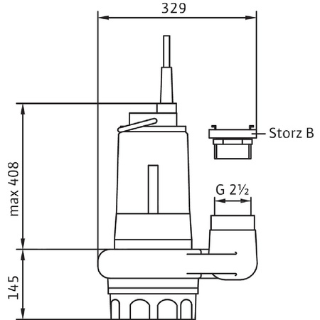 Pompa zanurzeniowa do ścieków WILO EMU KS 20 D żeliwo 3 x 400 V, moc 2.8 W 50 Hz