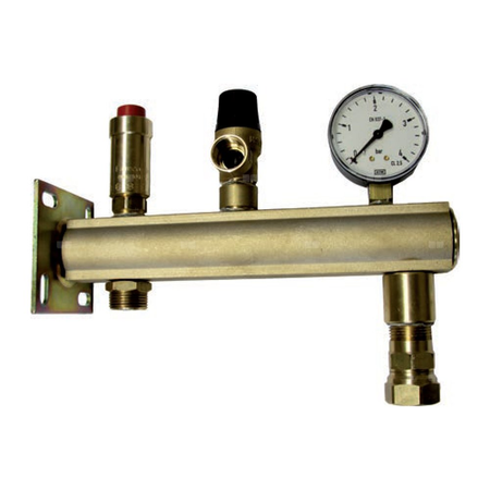 Grupa bezpieczeństwa RUMET c.o. G 3/4 x G 1/2 mosiądz