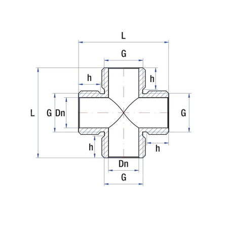 Złącze czwórnik RUMET Mosiądz 1/4'' (GZ)