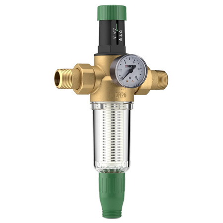 Filtr do wody HERZ z reduktorem ciśnienia mosiądz Gwint zewnętrzny DN 25 max. 16 bar