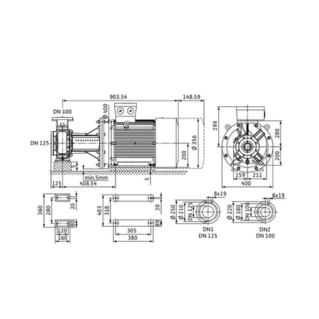 Pompa obiegowa Wilo-CronoBloc BL 100/160-30/2 dławnicowa o konstrukcji blokowej z przyłączem kołnierzowym. Wszechstronne zastosowanie. Powłoka kataforetyczna wszystkich elementów żeliwnych zapewnia wysoką odporność na korozję i trwałość.