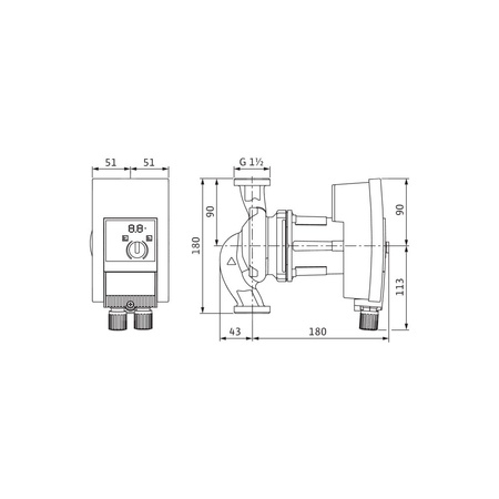 Pompa obiegowa WILO Yonos MAXO-Z 25/0,5-7 PN10 1 x 230 V 50/60 Hz, PN 10/10bar