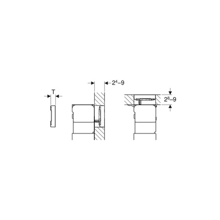 Zestaw elementów dystansowych Geberit do przycisku uruchamiającego Omega60, prostokątny (2 szt.)