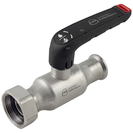 Zawór kulowy z półśrubunkiem z płaskim uszczelnieniem GW Inox - 18 G3/4"