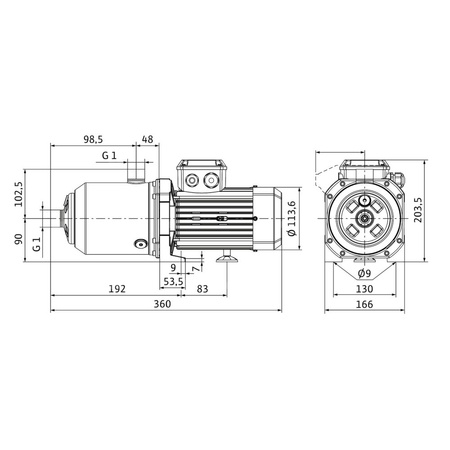 Wysokociśnieniowa pozioma pompa do wody Wilo-MEDANA CH1-L.203-2/V/E/10T