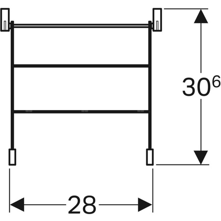Kratka uchylna Geberit Publica z podkładkami