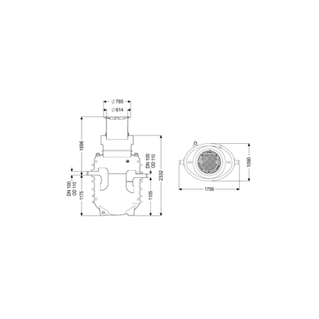 Separator tłuszczu EasyClean ground GW Direct-L NS3 170B