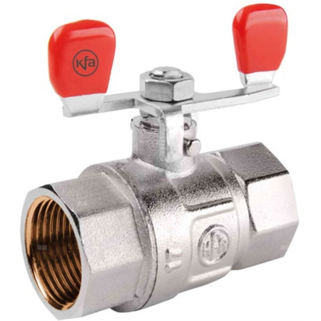 Zawór kulowy KFA Armatura mosiądz, PN 20 3/4'' GW, uchwyt: motylek