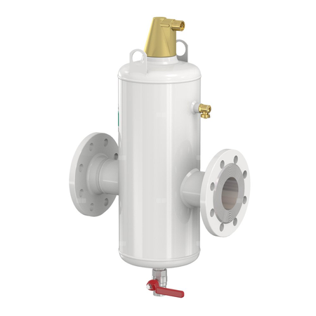 Separator powietrza i osadu Wilo-Voda Air/Dirt 100F(PN 10) z połączeniem kołnierzowym.