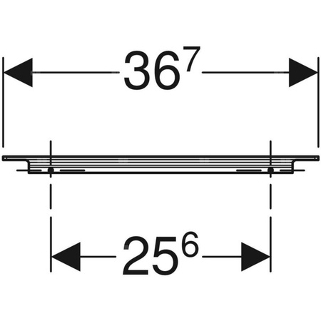 Uchwyt Geberit: Biały / Malowany proszkowo, matowy, B=36.7cm