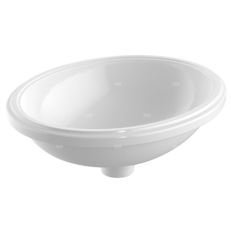 Umywalka GEBERIT Variform owalna, biała, 495mm, bez otworu na baterię, bez odpływu przelewowego, bez półki