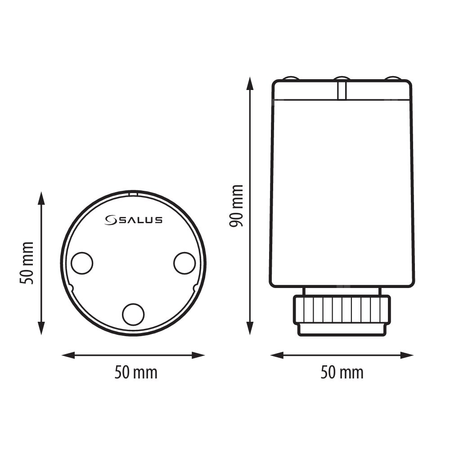 Salus elektroniczna grzejnikowa głowica termostatyczna TRV28RFM, M28x1,5 mm, bateryjna