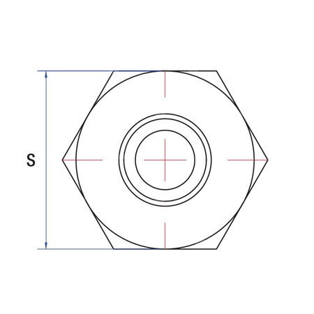 Złącze redukcja RUMET mosiądz 1/2'' x M14 (GZ x GW), 50 mm