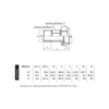 5120 DN25-B PN16 Złączka do wodomierza (śrubunek) DN25-B PN-M-54912 CuZn