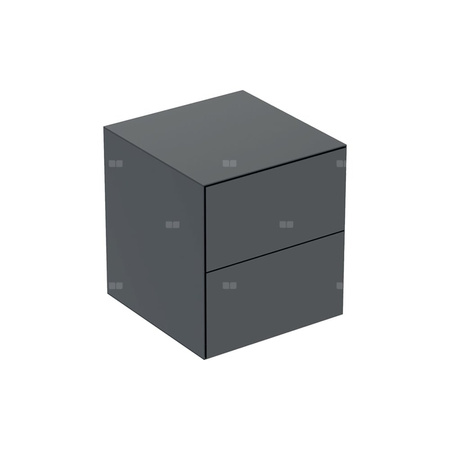 Geberit ONE Szafka boczna, B45cm, H49.2cm, T47cm, z dwoma szufladami, czarny, mat