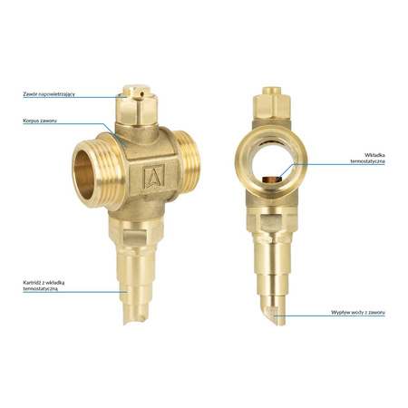 Zawór antyzamrożeniowy AAV 100, G1'', PN10, Kvs 55 m3/h, temp. otwarcia 3'C AFRISO