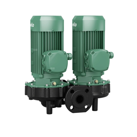 Pompa obiegowa WILO VeroTwin DPL 80/125-0,75/4-S1 typu in-line z silnikiem znormalizowanym 50 Hz, moc silnika 0.75kW 1.57 A 1450 obr/min, wlot Kołnierz DN 80