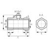 Trójnik FERRO mosiądz 1/2'' x 1/4'' x 1/2'' GW