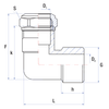 Złącze dwójnik 90° RUMET Mosiądz 22 mm x 3/4'' (GZ)