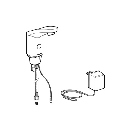 Korpus baterii Geberit z okrągłym otworem, do baterii umywalkowej typ 185: Chrom błyszczący