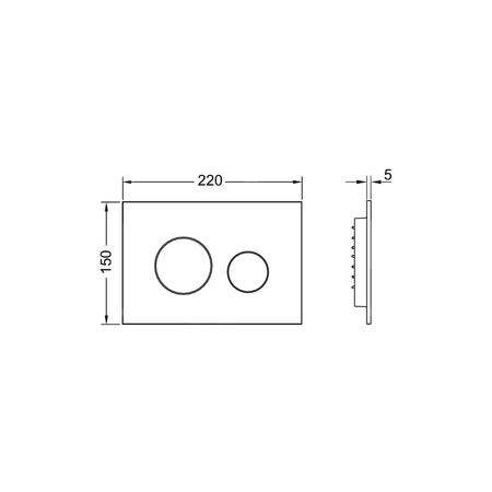 Przycisk spłukujący do stelaża (Mechaniczny) TECE loop tworzywo, kolor czarny mat