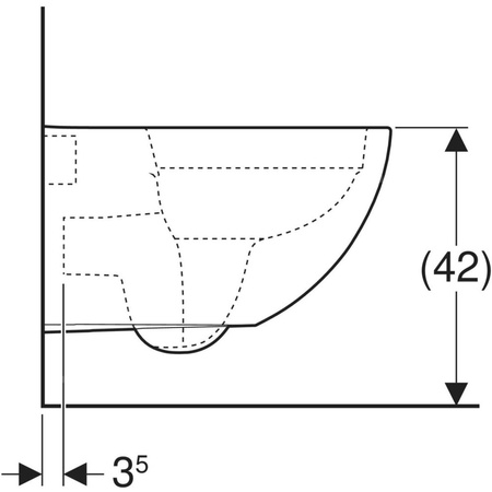 Miska WC wisząca GEBERIT Acanto bez kołnierza wewnętrznego