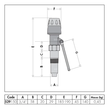 Regulator ciągu kominowego 3/4" GZ ISO 7/1