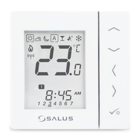 Regulator temperatury SALUS VS20WRF bezprzewodowy Zigbee z wyświetlaczem, montaż natynkowy
