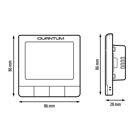 Temostat pokojowy dwużyłowe SALUS WQ610, kolor biały 230 V z wyświetlaczem