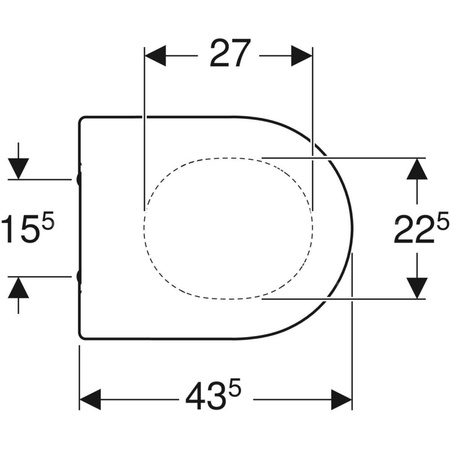 Deska sedesowa Geberit Acanto: Wolne opadanie=Nie, Zawiasy wypinane=Nie, Mocowanie=Od góry, Biały / Błyszczący