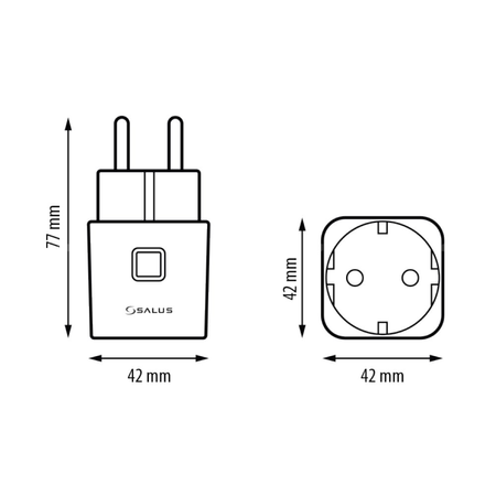 Salus odbiornik w postaci wtyczki do regulatorów bezprzewodowych SPE868 (współpracuje z RT310RF, RT510RF, 091FLRFv2)