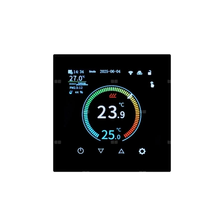 AURATON OCTA - przewodowy, tygodniowy regulator temperatury z opcją sterowania przez WiFi, podtynkowy