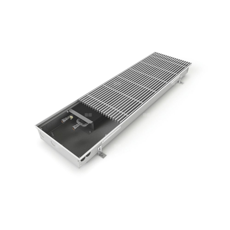 Grzejnik konwektorowy ZEHNDER Terraline, wym. 110 x 3900 mm, kolor aluminiowy naturalny, moc 2492 W