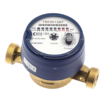 Wodomierz jednostrumieniowy suchobieżny antymagnetyczny, typu GSD8-RFM DN 15 Q3=2,5 m3/h R100/50, Tmax: 90st.C, L=110 mm