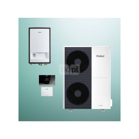 Pakiet Systemowy OZE - Pompa ciepła powietrze-woda split VAILLANT VWL 105/5AS aroTHERM 10.2 kW 400 V + Moduł naścienny VWL 127/5IS + Regulator sensoCOMFORT VRC 720