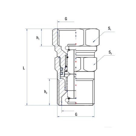 Szybkozłącze RUMET do naczynka wzbiorczego Mosiądz 3/4''