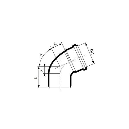 Kolano 15' MAGNAPLAST KG 2000 KGB, PP-md (zielony), DN 400 x DN 400 (wz x ww), do kanalizacji