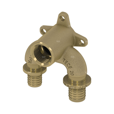 TECEflex kolano naścienne typu "U" 20 mm x 1/2"GW x 16 mm brąz
