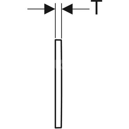 Przycisk uruchamiający Geberit Omega20, przedni/górny, chrom mat, easy-to-clean, prostokątny