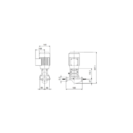 Jednostopniowa, spiralna pompa TP 32-90/2 A-O-A-BQQE-DW1