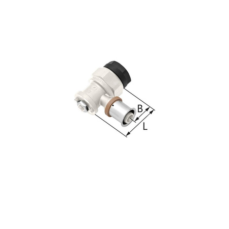 Kolano ścienne PPSU GW ultraPRESS - 16 Rp1/2" L = 40 mm