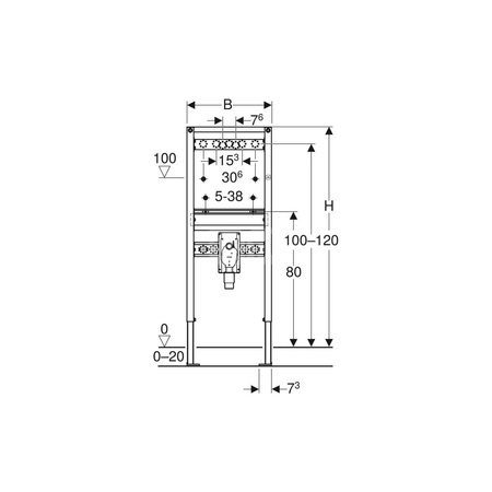 Podłączenie GEBERIT Mepla, brąz, 1/2'' (GW x przyłącze mf), 73 mm