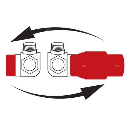 Dekoracyjny zestaw termostatyczny osiowy, biały