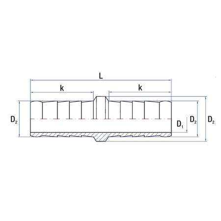 Złącze dwójnik proste RUMET zaciskowe Mosiądz niklowany 10 mm